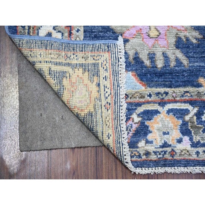 3'0" x 9'7" New Hand Knotted Blue Wool Runner Oriental Rug - MOA10274123