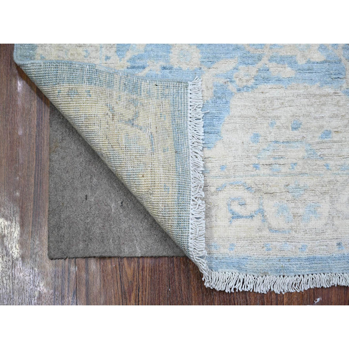 3'0" x 5'0" New Hand Knotted Blue Wool Rectangle Oriental Rug - MOA10274129