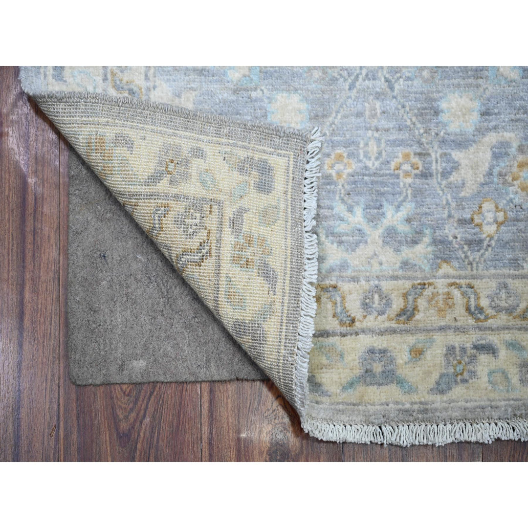 2'7" x 9'6" New Hand Knotted Blue Wool Runner Oriental Rug - MOA10274135