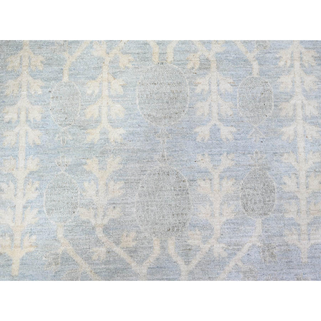 11'8" x 14'5" New Hand Knotted Blue Wool Rectangle Oriental Rug - MOA10274146