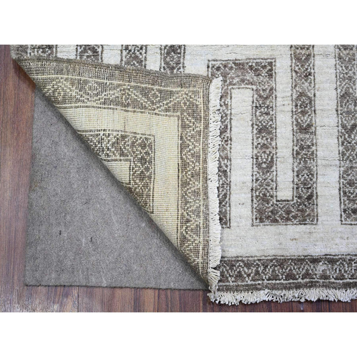 4'0" x 5'8" New Hand Knotted Brown Wool Rectangle Oriental Rug - MOA10274191