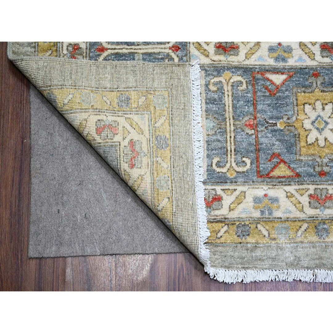 10'1" x 14'0" New Hand Knotted Blue Wool Rectangle Oriental Rug - MOA10274197