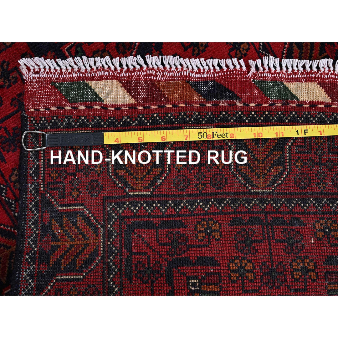 1'9" x 4'11" New Hand Knotted Red Wool Runner Oriental Rug - MOA102741