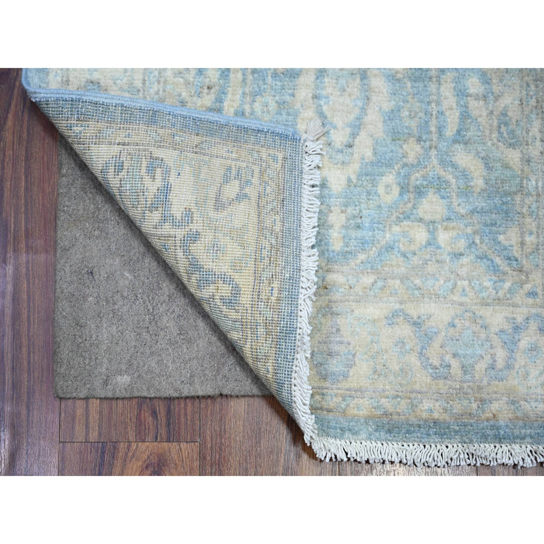 2'5" x 18'9" New Hand Knotted Blue Wool Runner Oriental Rug - MOA10274240