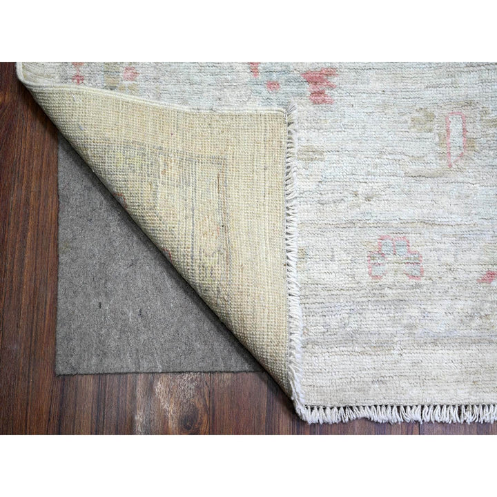 13'10" x 19'2" New Hand Knotted Beige Wool Rectangle Oriental Rug - MOA10274275