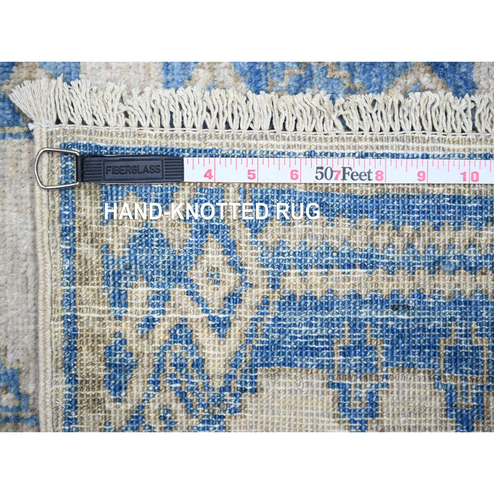 6'0" x 8'10" New Hand Knotted Blue Wool Rectangle Oriental Rug - MOA10274298