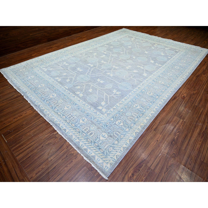 10'0" x 14'7" New Hand Knotted Grey Cotton Rectangle Oriental Rug - MOA10274330