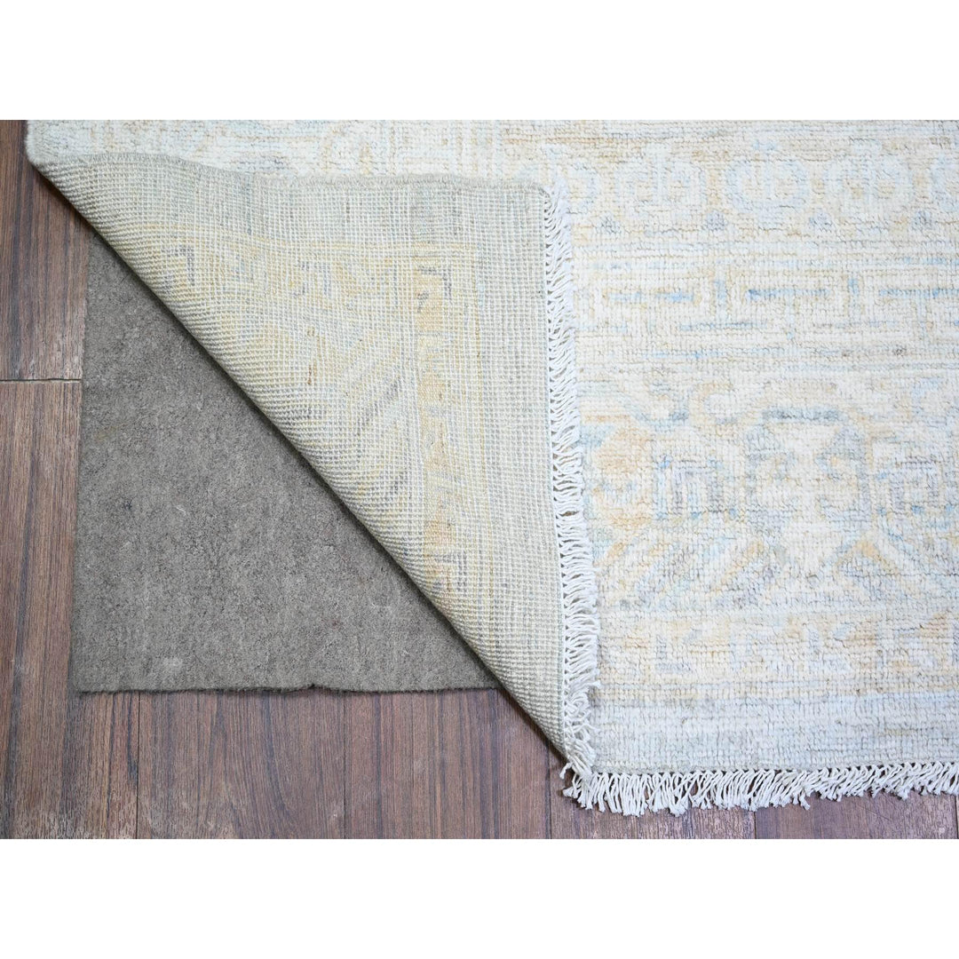 8'0" x 9'8" New Hand Knotted Grey Cotton Rectangle Oriental Rug - MOA10274334