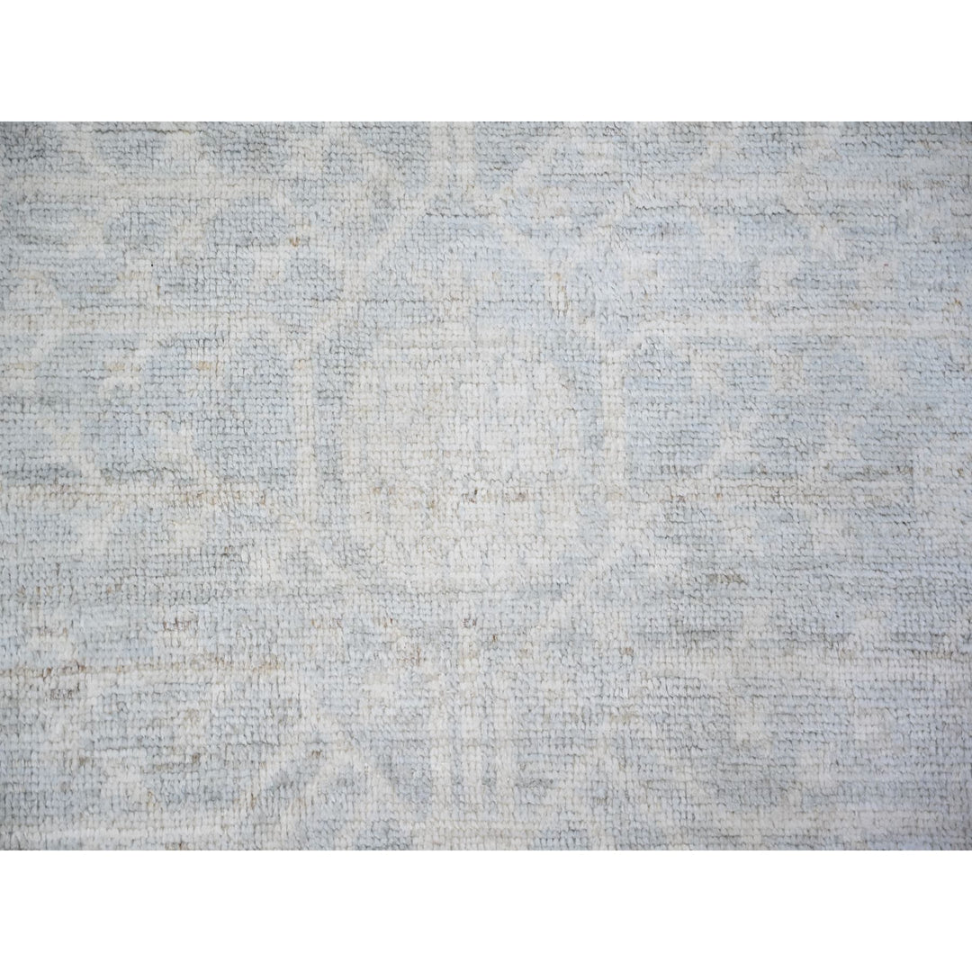 8'0" x 9'8" New Hand Knotted Grey Cotton Rectangle Oriental Rug - MOA10274334