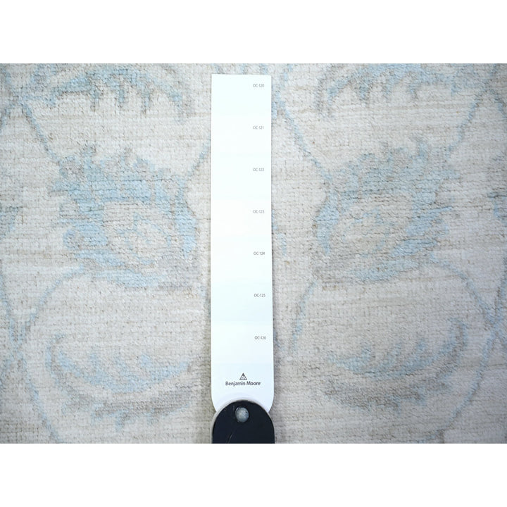 2'7" x 9'11" New Hand Knotted Ivory Wool Runner Oriental Rug - MOA10274371