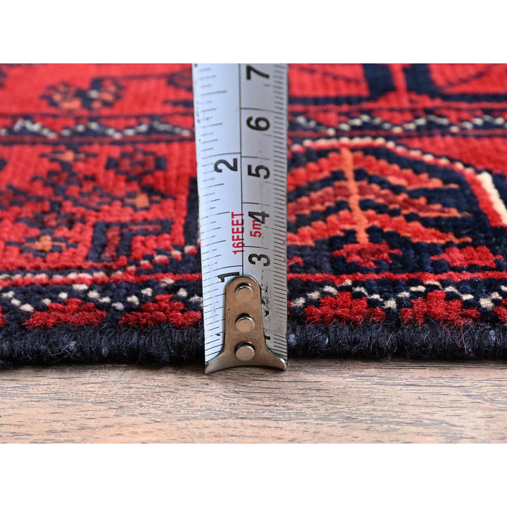 1'9" x 5'0" New Hand Knotted Red Wool Runner Oriental Rug - MOA102743