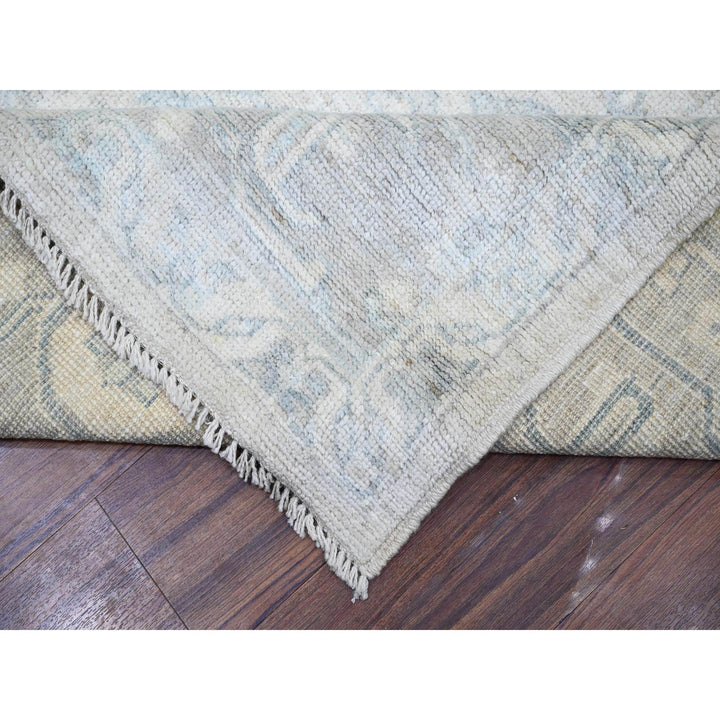 8'3" x 9'11" New Hand Knotted Grey Wool Rectangle Oriental Rug - MOA10274407