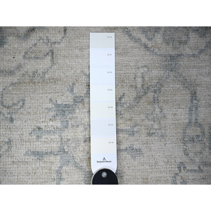 8'3" x 9'11" New Hand Knotted Grey Wool Rectangle Oriental Rug - MOA10274407