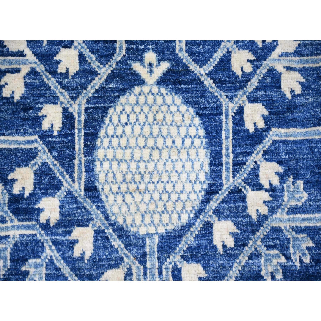 8'3" x 10'1" New Hand Knotted Blue Cotton Rectangle Oriental Rug - MOA10274438