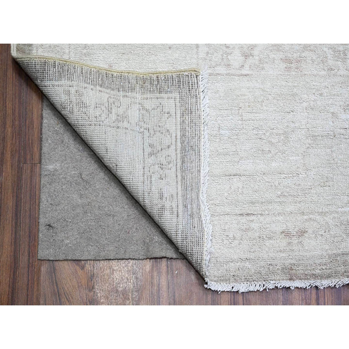 9'9" x 14'0" New Hand Knotted Grey Wool Rectangle Oriental Rug - MOA10274446