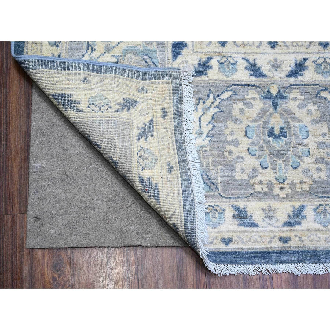 9'10" x 14'3" New Hand Knotted Blue Wool Rectangle Oriental Rug - MOA10274461