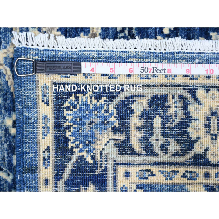 2'10" x 4'8" New Hand Knotted Blue Wool Rectangle Oriental Rug - MOA10274473