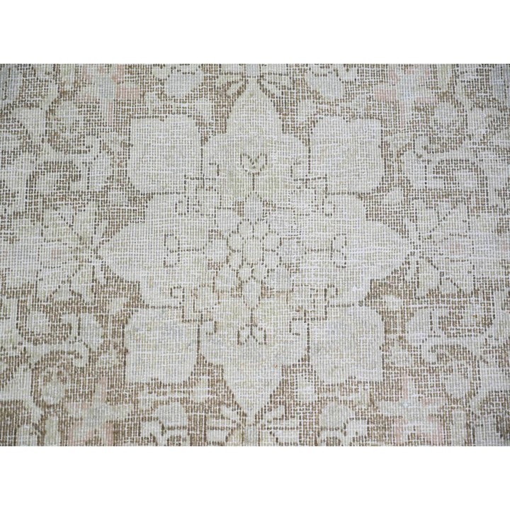 7'8" x 10'6" Vintage Hand Knotted Grey Wool Rectangle Oriental Rug - MOA10274477