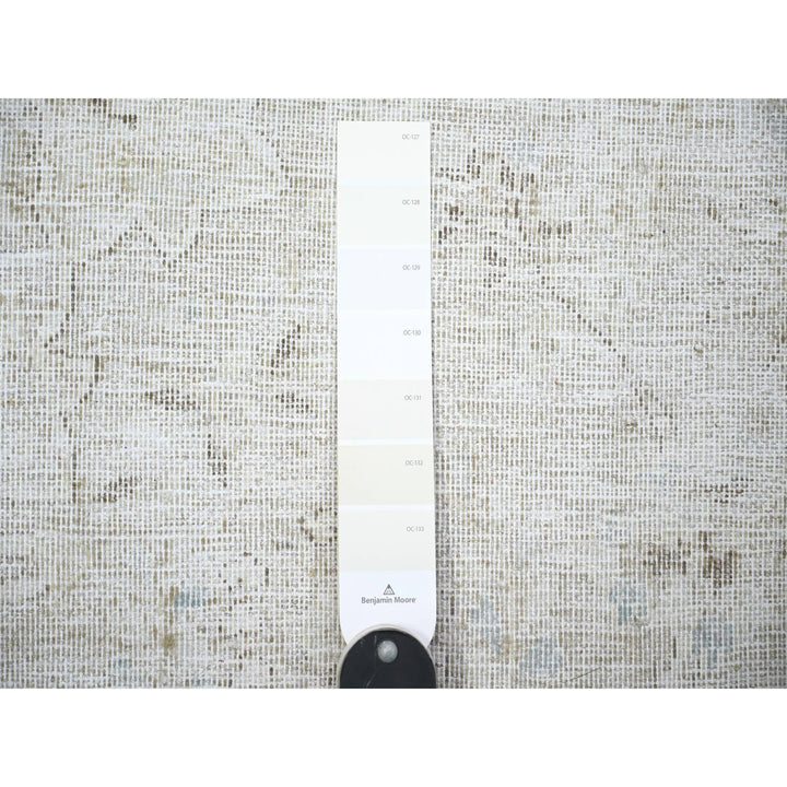 9'9" x 12'8" Vintage Hand Knotted Grey Wool Rectangle Oriental Rug - MOA10274480