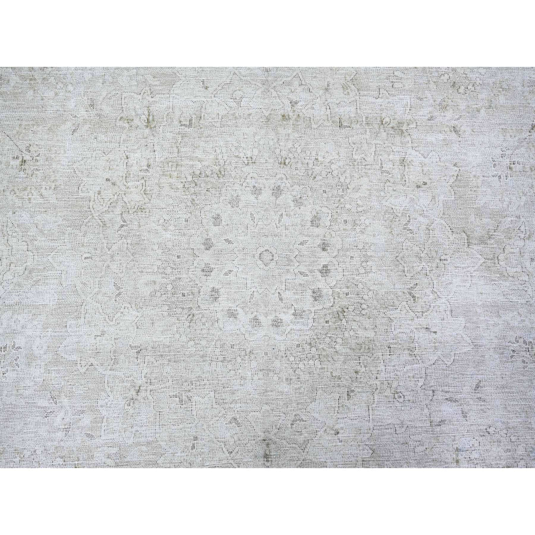 9'9" x 12'8" Vintage Hand Knotted Grey Wool Rectangle Oriental Rug - MOA10274480
