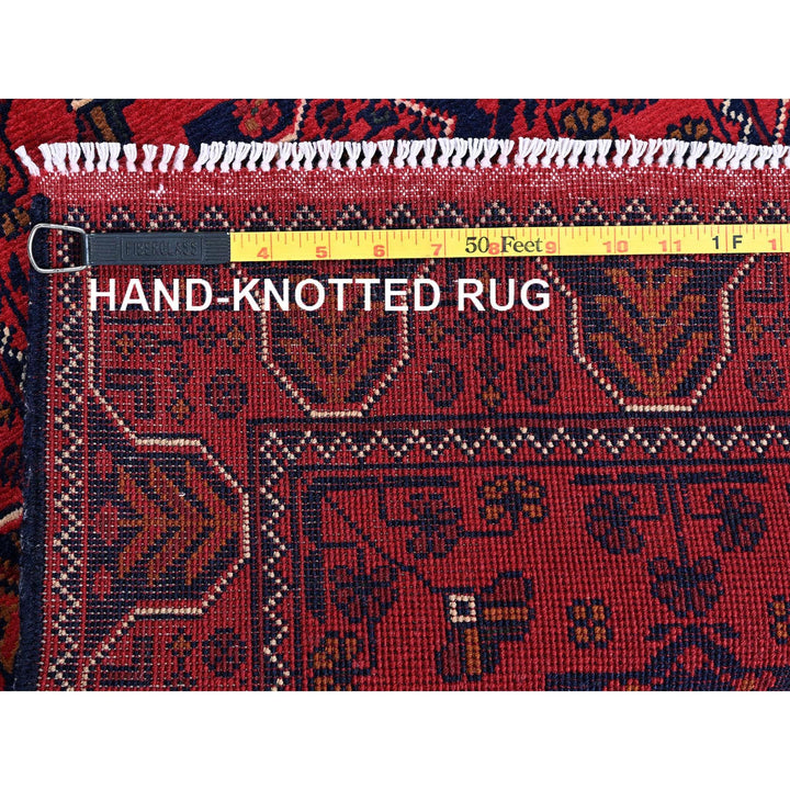 1'9" x 4'8" New Hand Knotted Red Wool Runner Oriental Rug - MOA102744