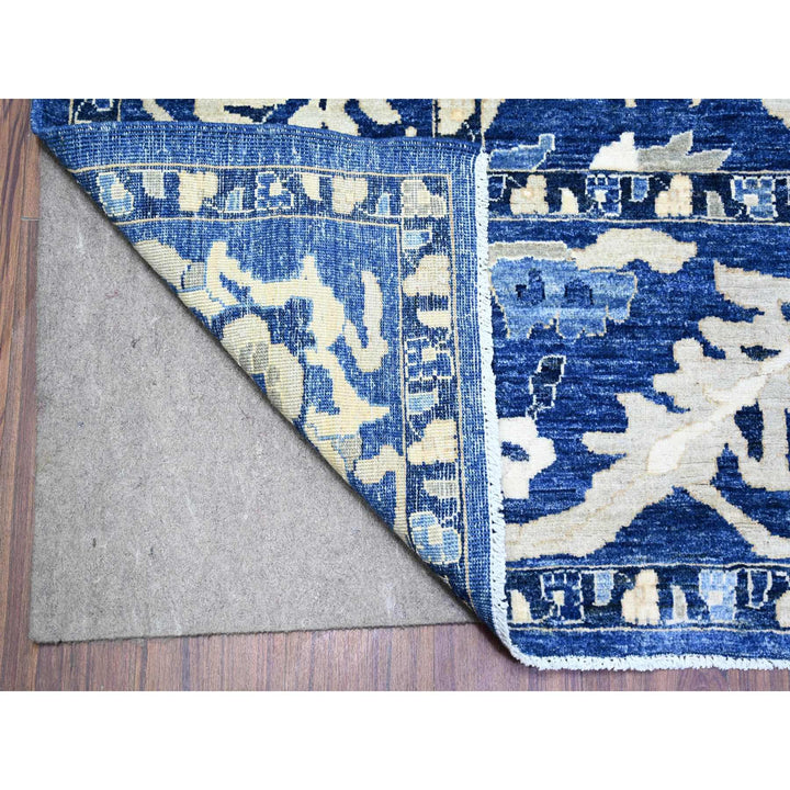 8'2" x 9'8" New Hand Knotted Blue Wool Rectangle Oriental Rug - MOA10274507