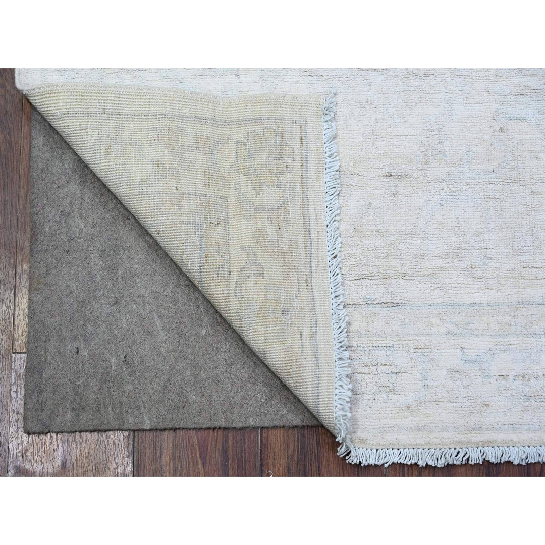 3'0" x 5'0" New Hand Knotted Ivory Wool Rectangle Oriental Rug - MOA10274514