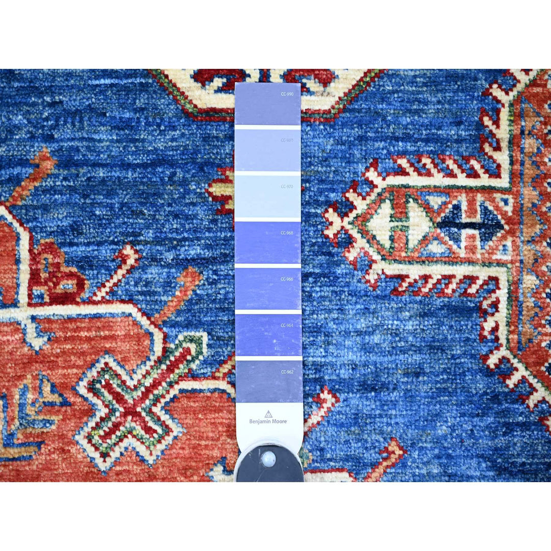 8'2" x 11'6" New Hand Knotted Blue Wool Rectangle Oriental Rug - MOA10274548