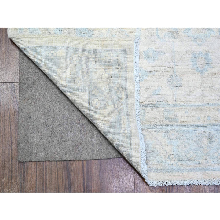 4'1" x 12'0" New Hand Knotted Ivory Wool Runner Oriental Rug - MOA10274578