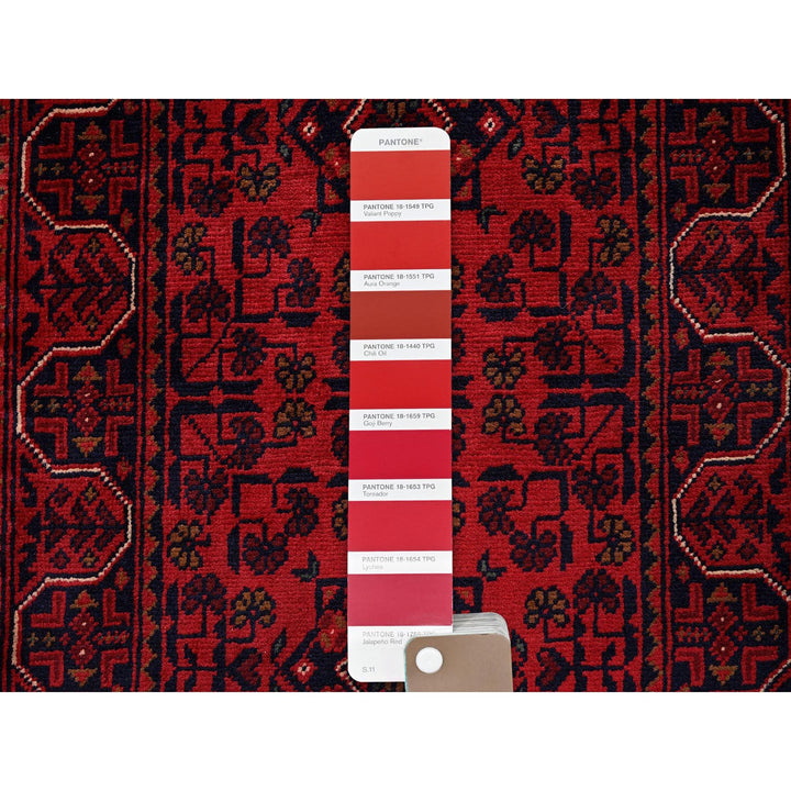 1'9" x 4'11" New Hand Knotted Red Wool Runner Oriental Rug - MOA102745