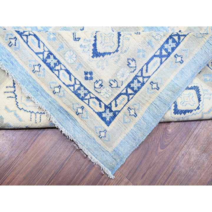 12'1" x 17'4" New Hand Knotted Blue Wool Rectangle Oriental Rug - MOA10274602