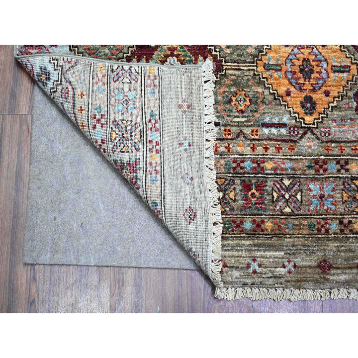 8'6" x 11'8" New Hand Knotted Grey Wool Rectangle Oriental Rug - MOA10274621