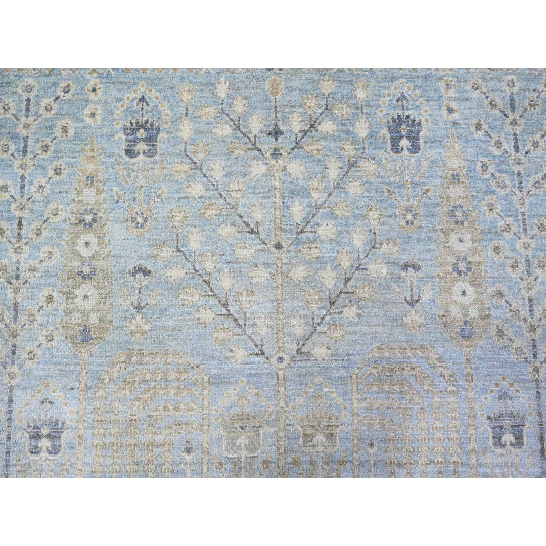 11'9" x 15'0" New Hand Knotted Blue Wool Rectangle Oriental Rug - MOA10274627