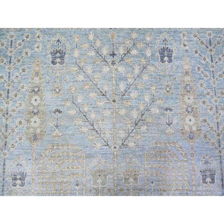 11'9" x 15'0" New Hand Knotted Blue Wool Rectangle Oriental Rug - MOA10274627