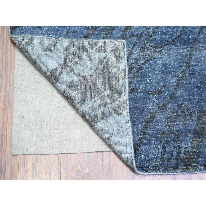 8'10" x 12'1" New Hand Knotted Grey Wool Rectangle Oriental Rug - MOA10274629