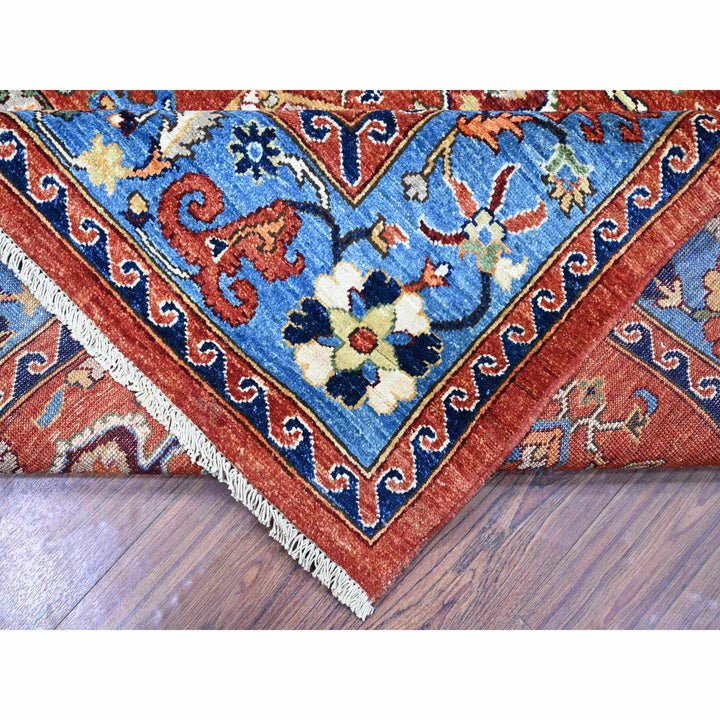 8'2" x 10'1" New Hand Knotted Red Wool Rectangle Oriental Rug - MOA10274698