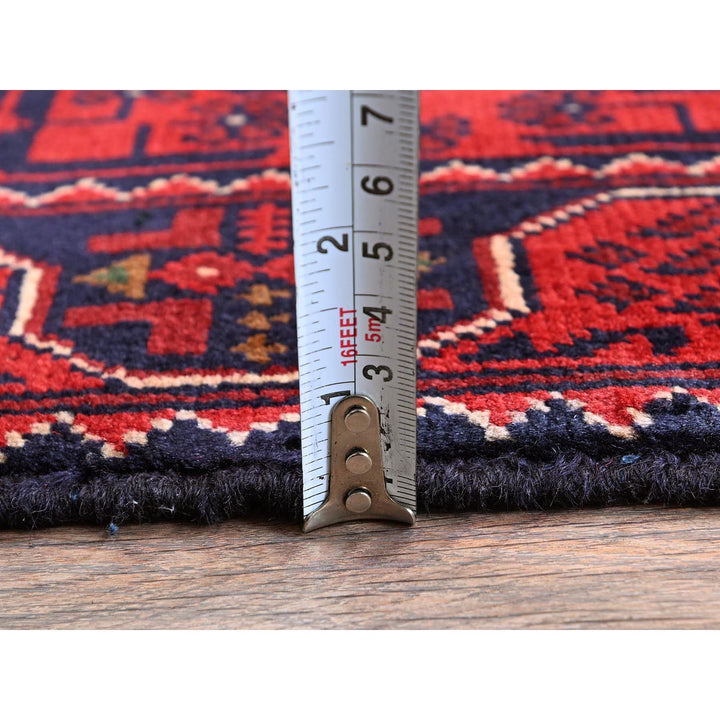 1'9" x 4'10" New Hand Knotted Red Wool Runner Oriental Rug - MOA102746