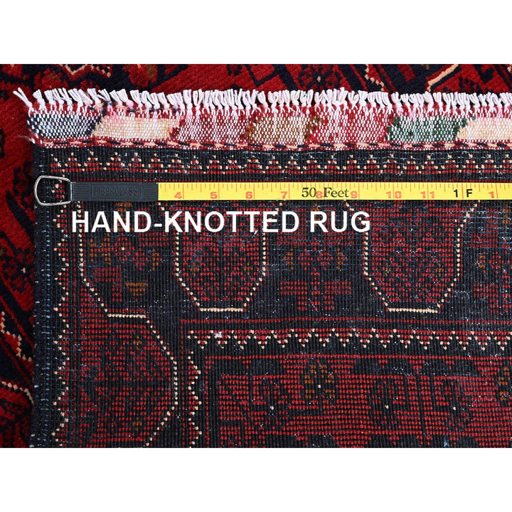 1'9" x 4'10" New Hand Knotted Red Wool Runner Oriental Rug - MOA102746