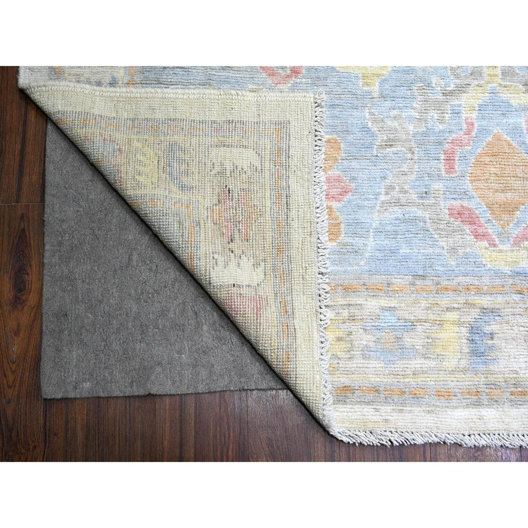 12'2" x 15'11" New Hand Knotted Ivory Wool Rectangle Oriental Rug - MOA10274700