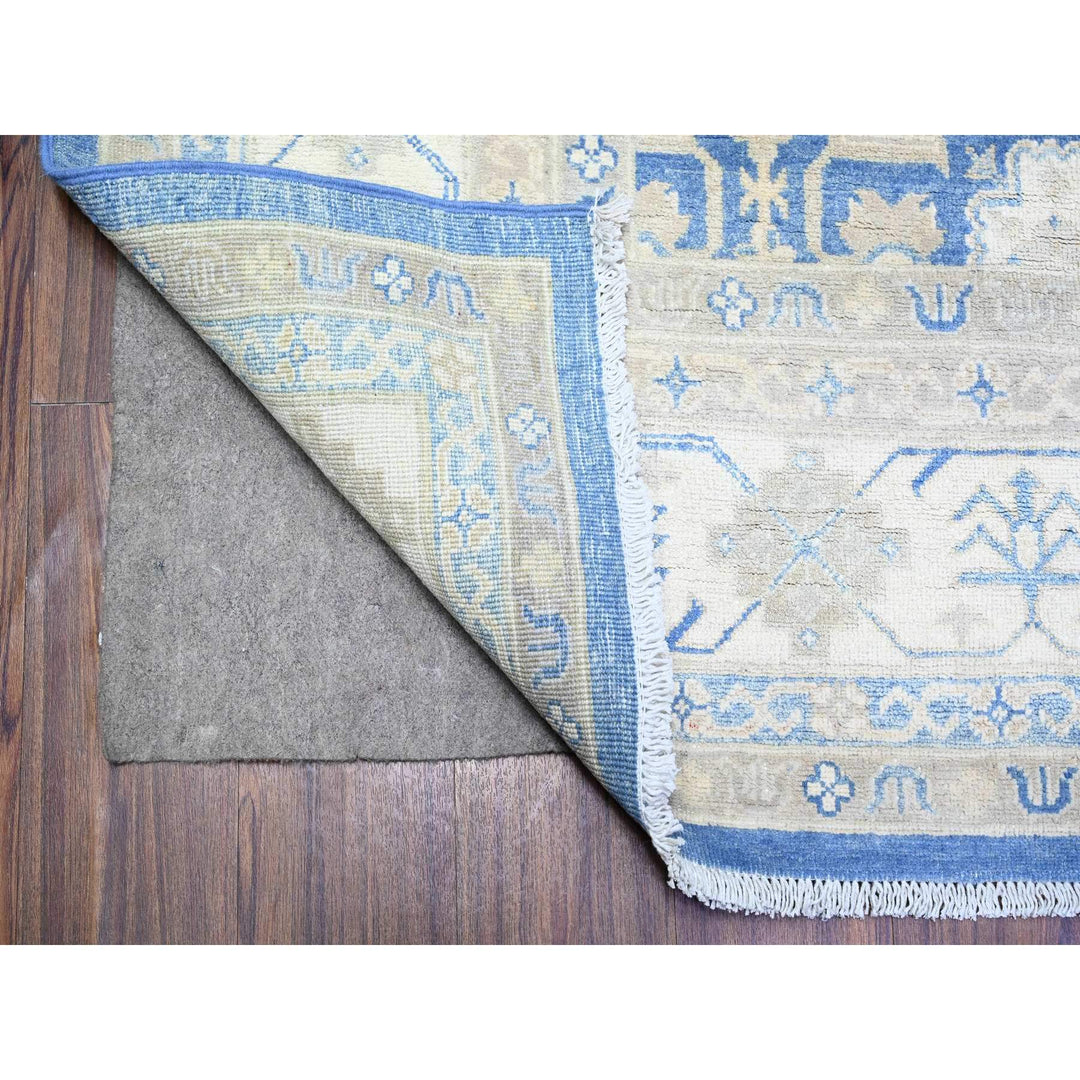 7'8" x 9'7" New Hand Knotted Blue Wool Rectangle Oriental Rug - MOA10274725