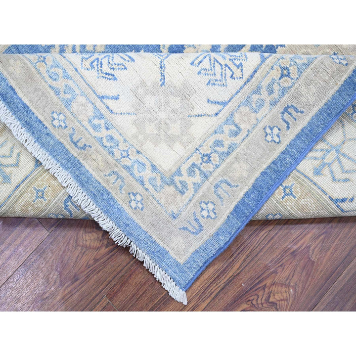 7'8" x 9'7" New Hand Knotted Blue Wool Rectangle Oriental Rug - MOA10274725