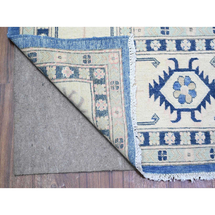 9'0" x 11'5" New Hand Knotted Blue Wool Rectangle Oriental Rug - MOA10274726