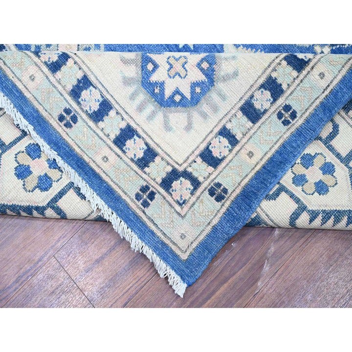 9'0" x 11'5" New Hand Knotted Blue Wool Rectangle Oriental Rug - MOA10274726