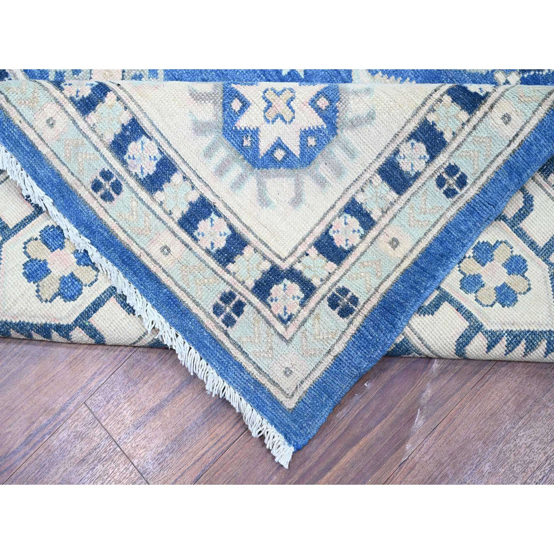 9'0" x 11'5" New Hand Knotted Blue Cotton Rectangle Oriental Rug - MOA10274726