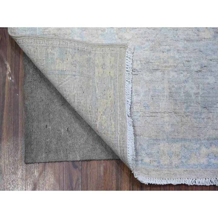 2'10" x 5'3" New Hand Knotted Grey Wool Rectangle Oriental Rug - MOA10274872