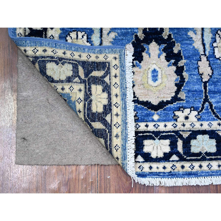 2'7" x 8'2" New Hand Knotted Blue Wool Runner Oriental Rug - MOA10274890