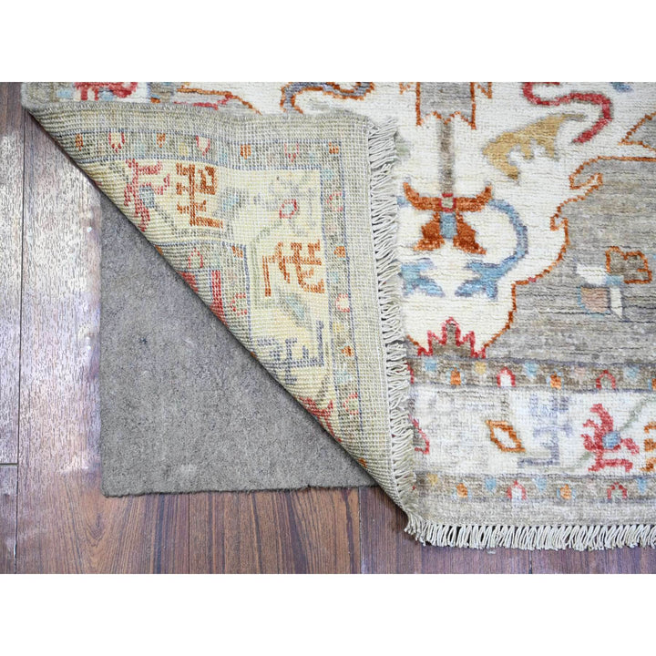 2'6" x 8'0" New Hand Knotted Grey Wool Runner Oriental Rug - MOA10274891