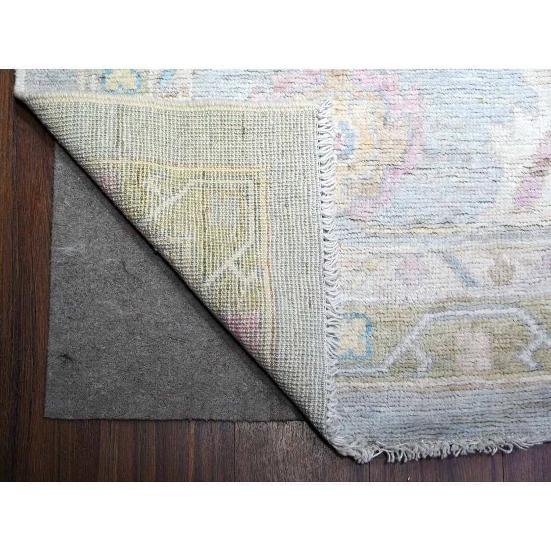 13'0" x 19'0" New Hand Knotted Blue Wool Rectangle Oriental Rug - MOA10274945