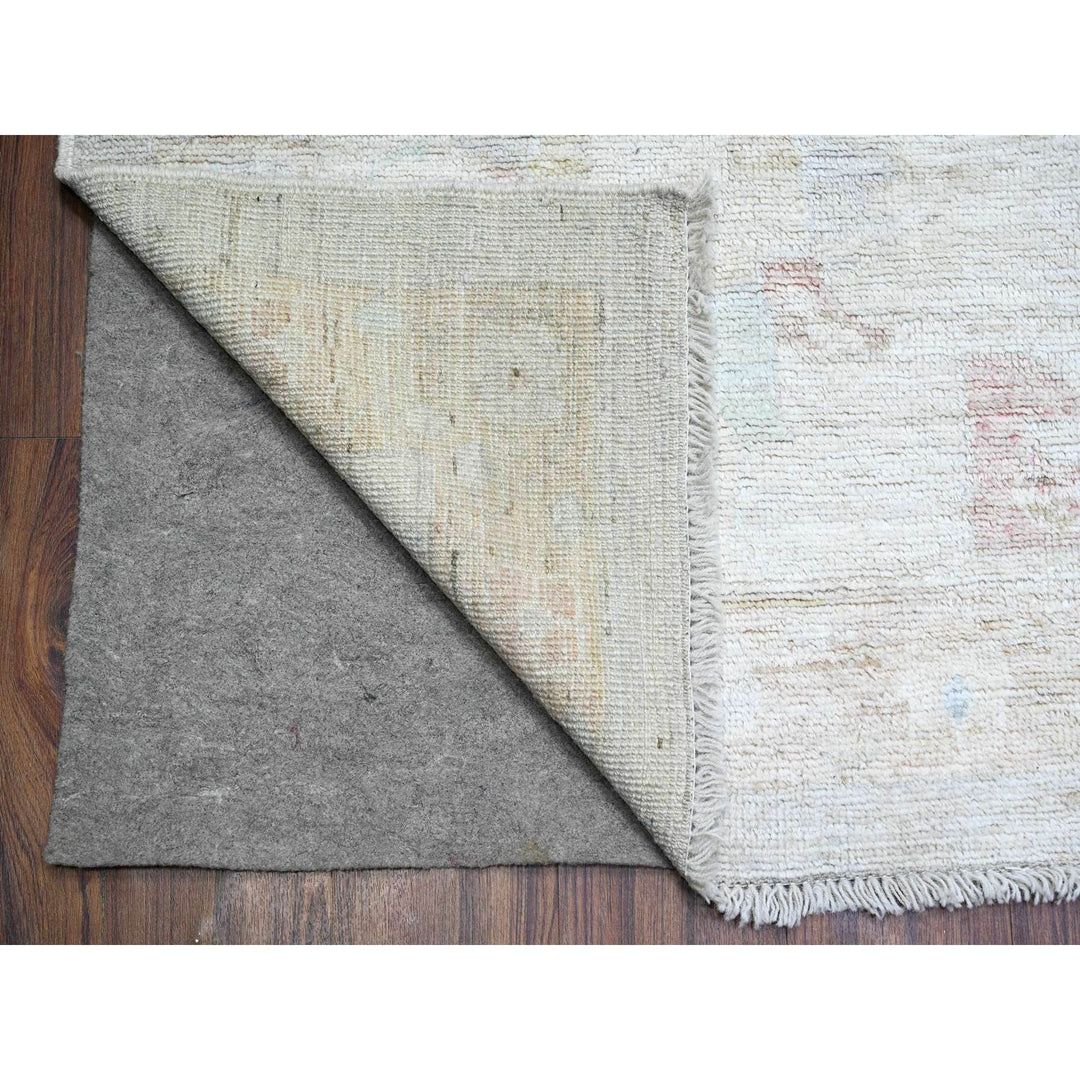 11'9" x 17'0" New Hand Knotted Grey Wool Rectangle Oriental Rug - MOA10274946