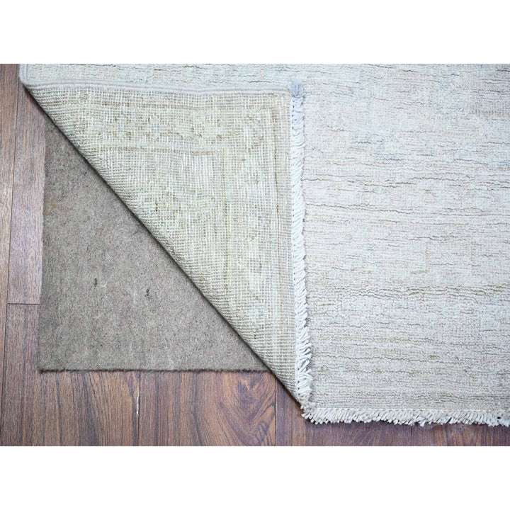 5'0" x 6'9" New Hand Knotted Grey Cotton Rectangle Oriental Rug - MOA10274949